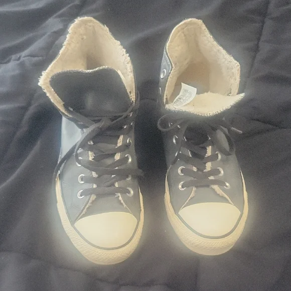 Converse All Star Grey and White High-Tops - Picture 1 of 6